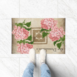 Roze Hydrangea Trossen II Deurmat