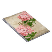 Roze Hydrangea Trossen II Notitieboek (Rechterzijde)