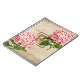 Roze Hydrangea Trossen II Notitieboek (Linkerzijde)