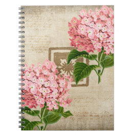 Roze Hydrangea Trossen II Notitieboek
