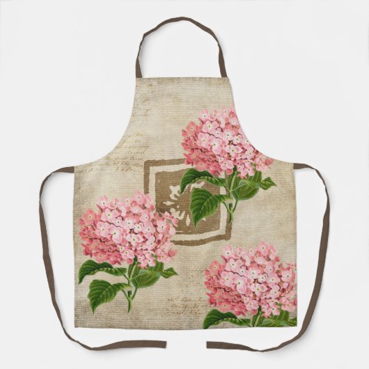 Roze Hydrangea Trossen Schort (Voorkant)
