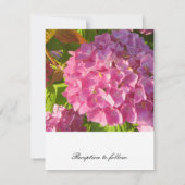 Roze Hydrangea Trouw Uitnodiging (Achterkant)