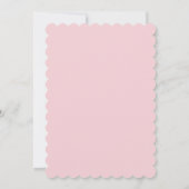 Roze Hydrangea Trouwkaart met Schulpvormige Rand Kaart (Achterkant)
