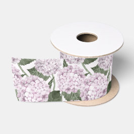 Roze Hydrangea Tuin Bloemen Satijnen Lint