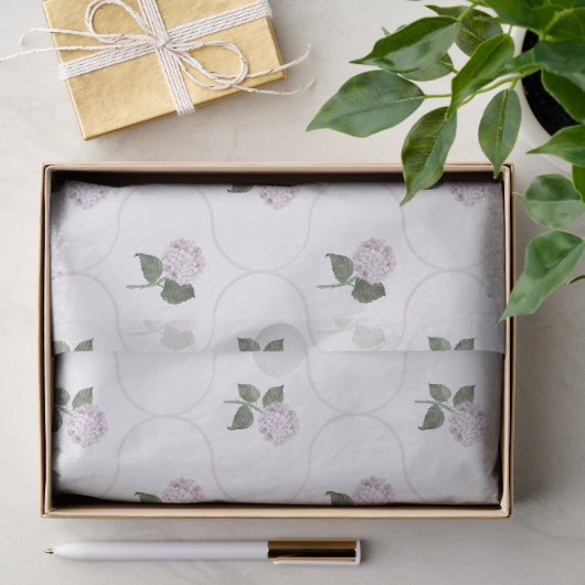 Roze Hydrangea Tuin Bloemenscherm Tissuepapier (Geschenk)