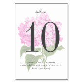 Roze Hydrangea Tuin Bruiloft Kaart (Achterkant)