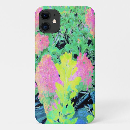 Roze hydrangea Tuin met gele vulling Case-Mate iPhone Case (Achterkant)