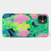 Roze hydrangea Tuin met gele vulling Case-Mate iPhone Case (Achterkant (horizontaal))