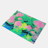 Roze hydrangea Tuin met gele vulling Deurmat (Schuin)