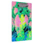 Roze hydrangea Tuin met gele vulling Klembord (Rechts)