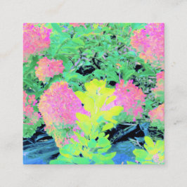 Roze hydrangea Tuin met gele vulling Kortingskaartje