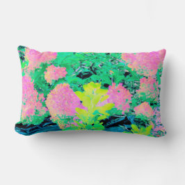 Roze hydrangea Tuin met gele vulling Kussen