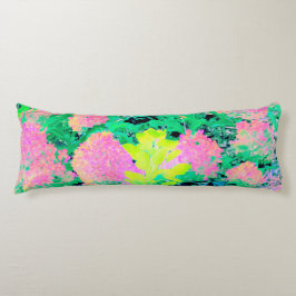 Roze hydrangea Tuin met gele vulling Lichaamskussen