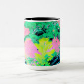 Roze hydrangea Tuin met gele vulling Mok (Midden)