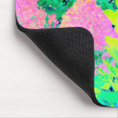 Roze hydrangea Tuin met gele vulling Muismat (Hoek)