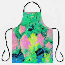 Roze hydrangea Tuin met gele vulling Schort