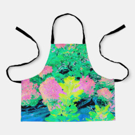 Roze hydrangea Tuin met gele vulling Schort