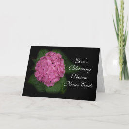 Roze Hydrangea Valentijn Feestdagen Kaart