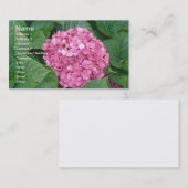 Roze hydrangea visitekaartje (Voorkant / Achterkant)