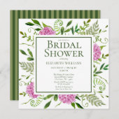 Roze Hydrangea Vrijgezellenfeest Kaart (Voorkant / Achterkant)