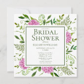 Roze Hydrangea Vrijgezellenfeest Kaart (Voorkant)