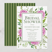 Roze Hydrangea Vrijgezellenfeest Kaart (Voorkant / Achterkant)