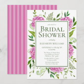 Roze Hydrangea Vrijgezellenfeest Kaart (Voorkant / Achterkant)