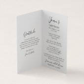 Roze Hydrangea Waterverf Begrafenis Gebed Visitekaartje (Binnen)