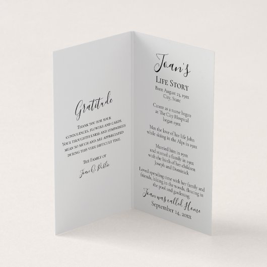 Roze Hydrangea Waterverf Begrafenis Gebed Visitekaartje (Binnen)