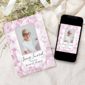 Roze Hydrangea Waterverf Levend Begrafenisfeest Kaart