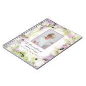 Roze Hydrangea Waterverf Uitvaart Gastenboek Notitieboek (Linkerzijde)