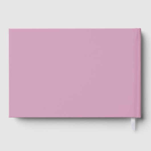 Roze Hydrangea Waterverf Viering van het Leven Gastenboek (Achterkant)