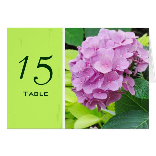 Roze hydrangea Weddenbankkaart (Voorkant Horizontaal)