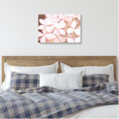 Roze Hydrangeabloem Bloemblaadjes Canvas Afdruk (Insitu (Slaapkamer))
