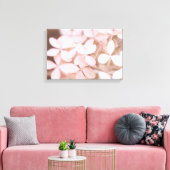 Roze Hydrangeabloem Bloemblaadjes Canvas Afdruk (Insitu (Woonkamer))