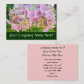 Roze Hydrangeabloemen Zakelijke Kaarten Flora Visitekaartje (Voorkant / Achterkant)