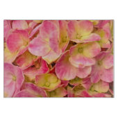 Roze hydrangeas-11x8 GLASS CUTTING BOARD Snijplank (Voorkant)