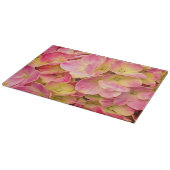 Roze hydrangeas-11x8 GLASS CUTTING BOARD Snijplank (Hoek)