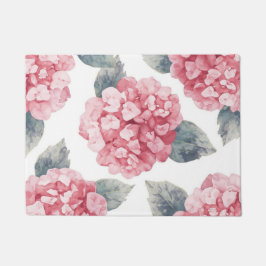 Roze Hydrangea's Aquarel Bloemen Schildering Deurmat