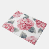 Roze Hydrangea's Aquarel Bloemen Schildering Deurmat (Schuin)