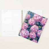 Roze Hydrangea's Bloemenschildering in Waterverf Planner (Display)