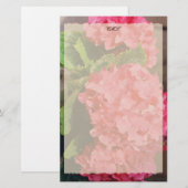 Roze hydrangeas briefpapier (Voorkant / Achterkant)
