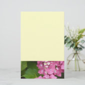 Roze hydrangeas briefpapier (Staand voorkant)