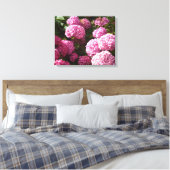 Roze hydrangeas canvas afdruk (Insitu (Slaapkamer))