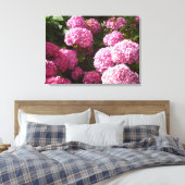 Roze hydrangeas canvas afdruk (Insitu (Slaapkamer))