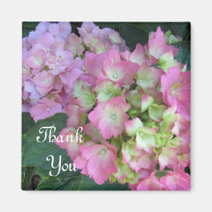 Roze Hydrangea's Dank Je Magneet