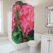 Roze hydrangeas douchegordijn (In situ)