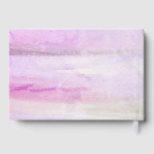 Roze hydrangeas floral bruiloft gastenboek (Achterkant)