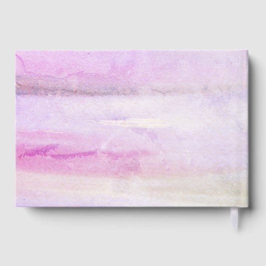 Roze hydrangeas floral bruiloft gastenboek (Achterkant)