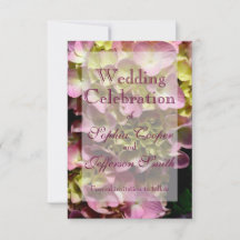 Roze Hydrangeas geel roze groen bloemen bruiloft